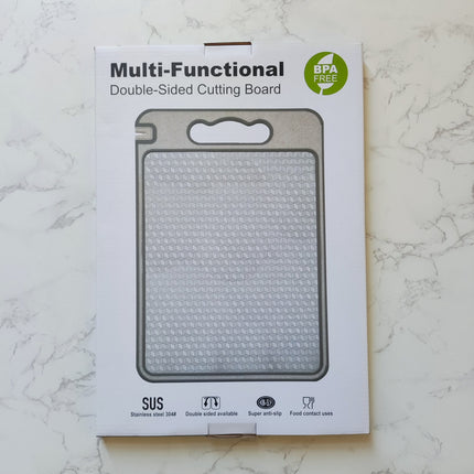 New in stock Amazon Explosions 3D Pattern Stainless Steel Cutting Board Titanium Cutting Board 304 Double-sided Cutting Board