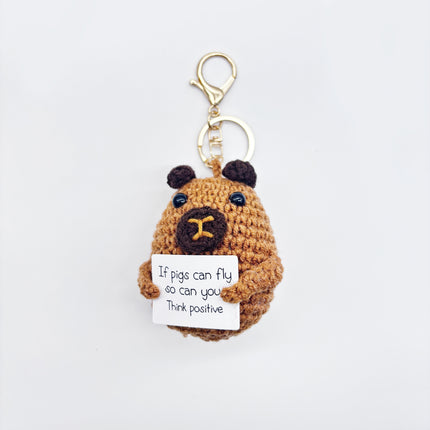 New cross-border hot sale handmade plush doll positive energy potato keychain pendant cartoon vegetable small gift