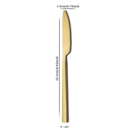 Cross-Border Thickened Stainless Steel Western Cutlery Steak Main Course Knife, Fork, Spoon Four-Piece Set Hotel Cutlery Set Cross-Border Hot Sale