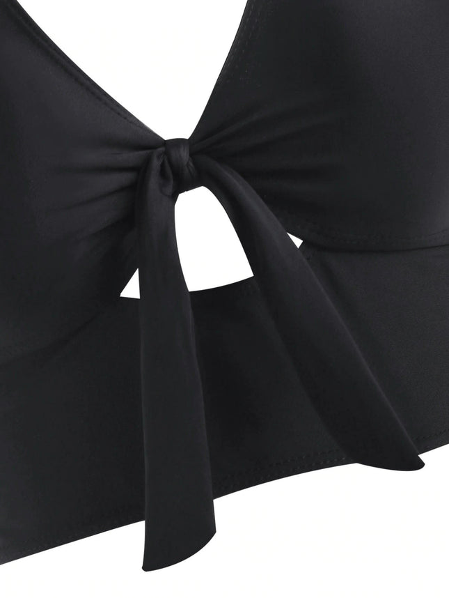 2023 bikini swimsuit women's European and American sexy bow AliExpress cross-border bikini swimsuit