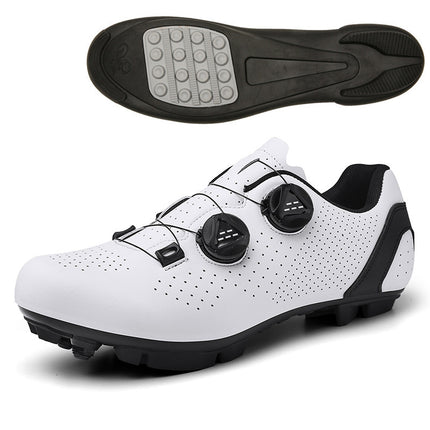 Road Mountain Men's and Women's Locked Bicycle Shoes, Lock-Free Shoes, Hard-Soled Spinning Cycling Shoes, Gym Black