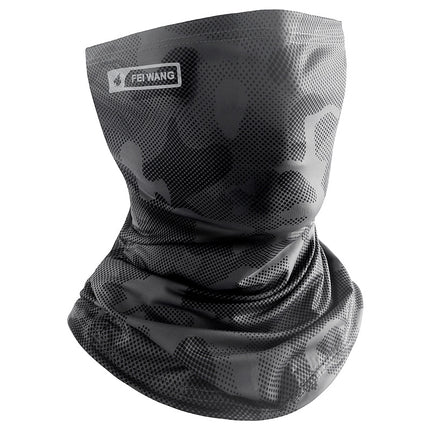 Summer Men's Camouflage Sunscreen Mask Ice Silk Scarf Ice Sleeve Full Face Neck Protection Sports Outdoor Riding Sunshade