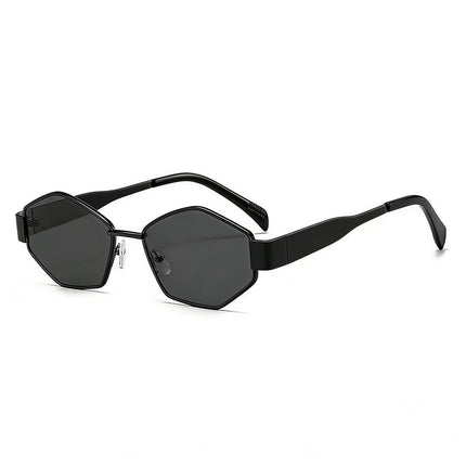 Cross-border New Arc de Triomphe Oval Metal Small Frame Sunglasses Women's High-end Fashion Street Photograph Sunglasses Sunglasses