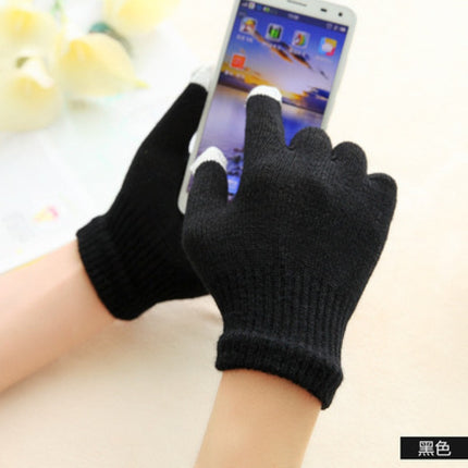 Hot sale direct touch screen gloves winter thick brushed warm touch screen gloves magic knitted stall supply