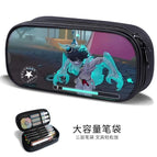 Large-capacity three-layer canvas pencil case-factory direct sales / B58399