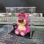 M1016 sitting strawberry bear/acrylic display box
