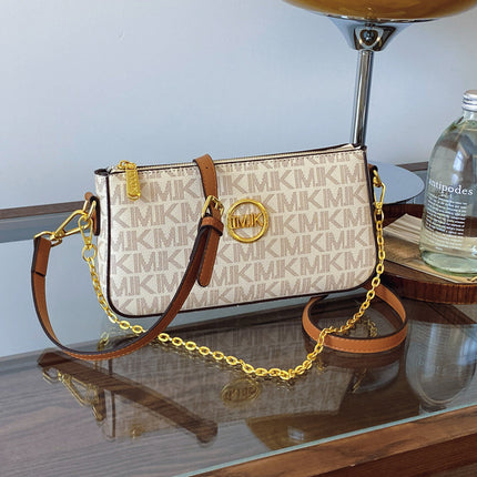 Foreign Trade Bags for Women 2026 New Fashion Versatile Women's Bag Single Shoulder Crossbody Bag Retro Printed Chain Small Square Bag for Women