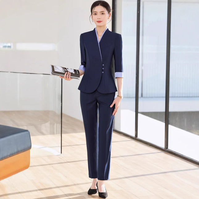 Professional Suit suit Female Spring and Autumn Senior Beauty Salon Beautician Work Clothes Medical Beauty Front Desk Reception Suit Jacket