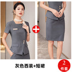 Gray suit + skirt / S