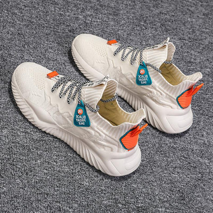 2026 Spring/Summer Men's Shoes Korean Style Fashion Casual Shoes Low-Top Versatile Slip-On Flyknit Breathable Men's Sneakers