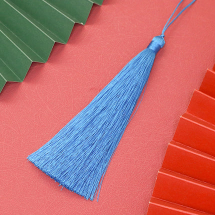 13cm Closed Tassel Fan Accessories Chinese Style Fan Pendant Bookmark Clothing Hanging Spike Accessories Jewelry Decoration Tassel