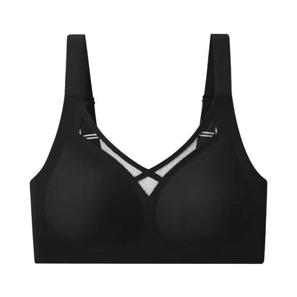 Ozon European and American Style Plus-Size Seamless Jelly Thin Bra for Large Busts, Minimizing Effect, Sports Anti-Sagging Bandeau Bra
