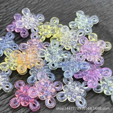 Acrylic Fine Flash Mermaid Ji Luminous Chinese Knot Hanging Beads DIY Jewelry Mobile Phone Chain Car Hanging Handmade Material Accessories