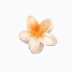8cm wheat color plumeria clip