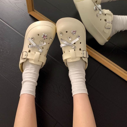 Thick-Soled Super Popular Closed-Toe Slippers for Women, 2026 Summer New Model, Beautiful Soft-Soled Non-Slip Eva Clogs for Outdoor Wear