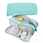 Double-open pencil case [light blue]