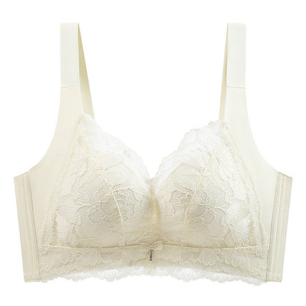 New Breathable Thin Large Chest Small Underwear Women's Summer Traceless Large Size Parammary Anti-sagging Bra Adjustable