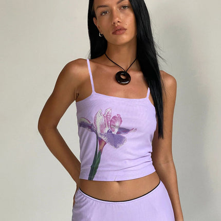 2024 Summer Amazon Y2K New Cross-border Fashion Women's Printed Camisole Small Vest European and American Hot Short