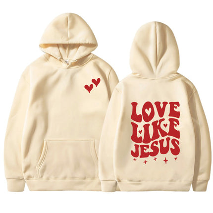 Hoodie Sweatshirt Floral Slogan Letter Pattern Printed Off-Shoulder Hooded Pullover