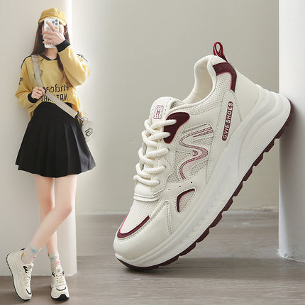 Thick-soled Torre Shoes Women's Spring and Summer 2025 New Leg Length Increased Breathable Fashion Trend sneaker Students