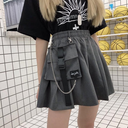 Pleated Skirt Short Skirt High Waist Black Skirt Women's A-Line Skirt 2020 New Skirt Tutu Skirt Student Summer