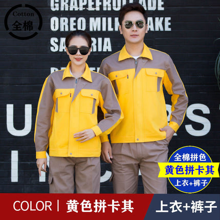 Spring and Autumn Men's and Women's Cotton Sanding Thickened Top suit Shipyard Electrician Anti-scald Wear-resistant Welding Machine Repair Labor Protection Clothing