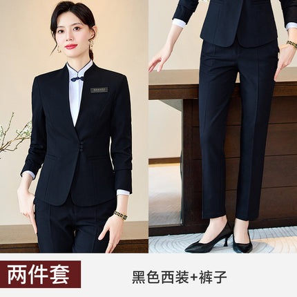 Professional Suit Vest suit Waitress Hotel Attendant Work Clothes Dental Oral Front Desk Horse Clamp Work Uniform Autumn