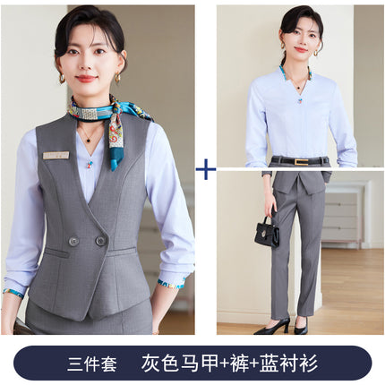 Hotel Front Desk Vest Professional suit Female Temperament Business Western Restaurant Waiter Tooling Head Waiter Manager Work Clothes