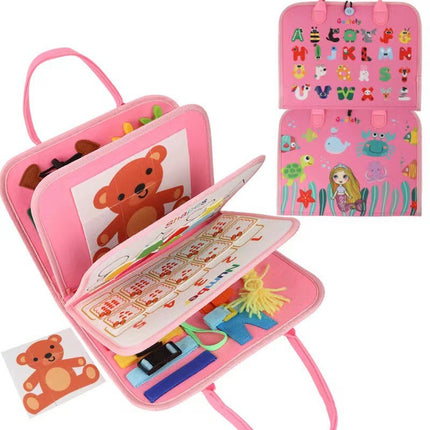 Cross-border special felt learning board children's educational early education board DIY busy board Montessori Children's Enlightenment dressing board