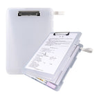 Premium transparent clipboard with hand strap and pen holder