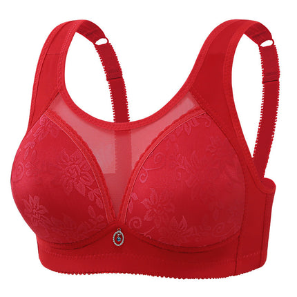 New Cross-border Underwear Women's Thin No Steel Rings Large Chest Showy Small Anti-sagging Bra Plus Size Sports Yoga Bra