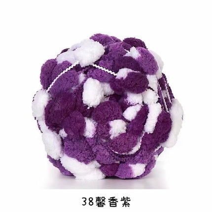 Big ball ball coarse wool round thread loop crochet sofa cushion carpet cushion handmade DIY woven material bag