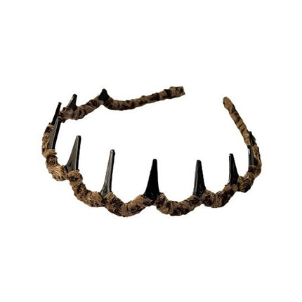 Plush Leopard Print Headband for Women, Autumn Hair Accessory for Tidying up Stray Hair, High Cranial Headband, Hair Clip, Hair Accessory, Korean Style Headband