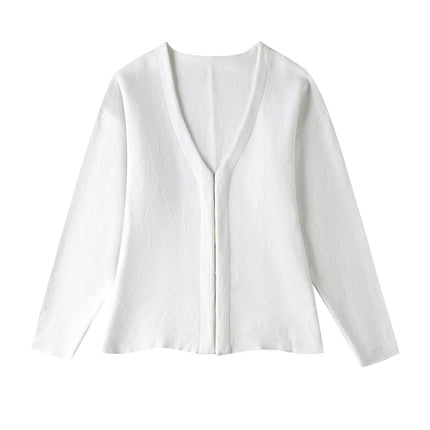 Cross-Border European and American Clothing Aliexpress Ins Popular Women's Clothing Simple Loose Knitted Jacket Mini Skirt Suit