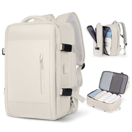 Expandable Travel Backpack, Large-Capacity Backpack, Women's Business Trip Mountaineering Bag, Men's High-End Business Computer Bag