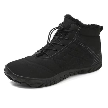 Five-Finger Cotton Shoes, Cold-Proof and Fleece-Lined Snow Boots, Outdoor Cycling Snow Boots, Winter Cotton Shoes, Waterproof Cotton Shoes, Mountaineering Cotton Shoes