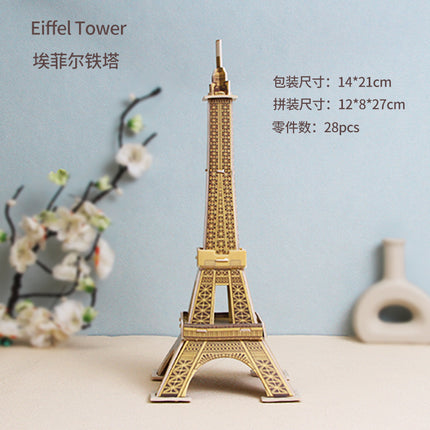 Paper 3D Stereo Puzzle Education School Model DIY Handmade Kidsren's Educational Toys Girls Kindergarten Wholesale