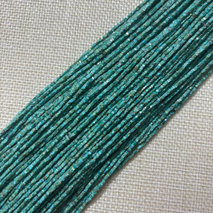 Natural Turquoise Broken Silver Square Spacer Crystal Beaded DIY Bracelet Clavicle Chain Jewelry Accessories Scattered Beads