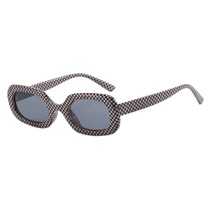 Oval Plaid Sunglasses, Fashionable and Simple Retro Sunglasses, European and American Ins Sunglasses, Versatile Trendy Sunglasses