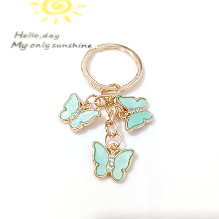 Cross-border new butterfly keychain European and American pendant key accessories schoolbag pendant decoration accessories wholesale
