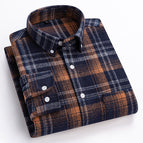 300-07 navy blue plaid / M