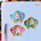 New truck walnut refrigerator magnet 4*3cm set of 3 10g