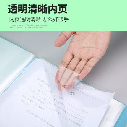 Information Booklet Transparent Insert A4 File Bag Pp Waterproof Student Test Paper Storage Folder Large Capacity Certificate Collection Book