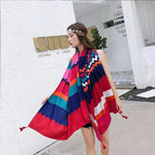 M248-02 red and blue stripes / 180*90cm