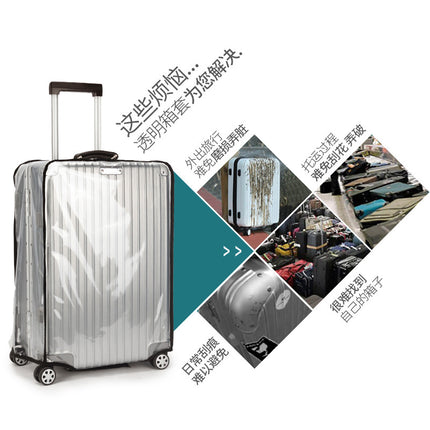 Trolley Suitcase Cover, Luggage Protective Cover, Pvc Suitcase Leather Case Dust Cover, Wear-Resistant Transparent Case Cover, Boarding Case