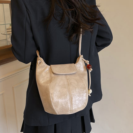 Niche Design Bags for Women 2025 Spring and Summer New Fashion High-End Bucket Bag Simple Casual One-Shoulder Cross-Body Bag for Women