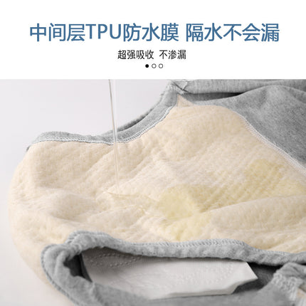 Men and women cotton breathable moisture-proof bed adult urine-proof underwear incontinence care washable elderly briefs in stock wholesale
