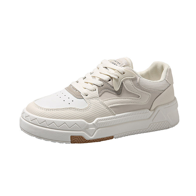 Niche Trendy Instagram Style Thick Bottom White Shoes Women's 2025 Spring New Breathable Student Leisure Sports Board