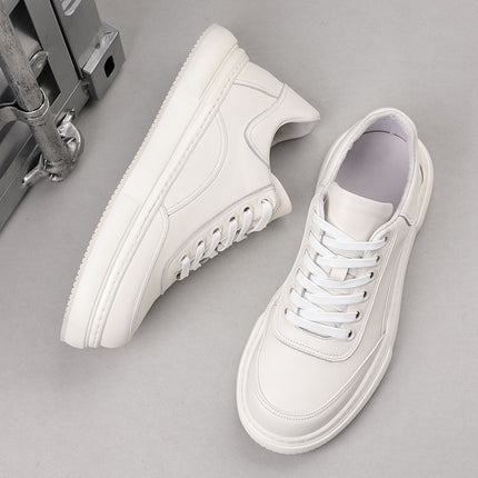 White Sneakers, Everyday Elegant Men's Casual Sports Trendy Leather Shoes