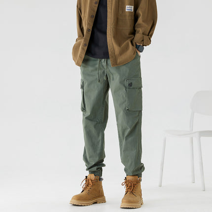 Multi-pocket Tooling Pants Men's Spring and Autumn Japanese Tooling Sports Pants Men's Summer Thin Loose Casual Pants for Men